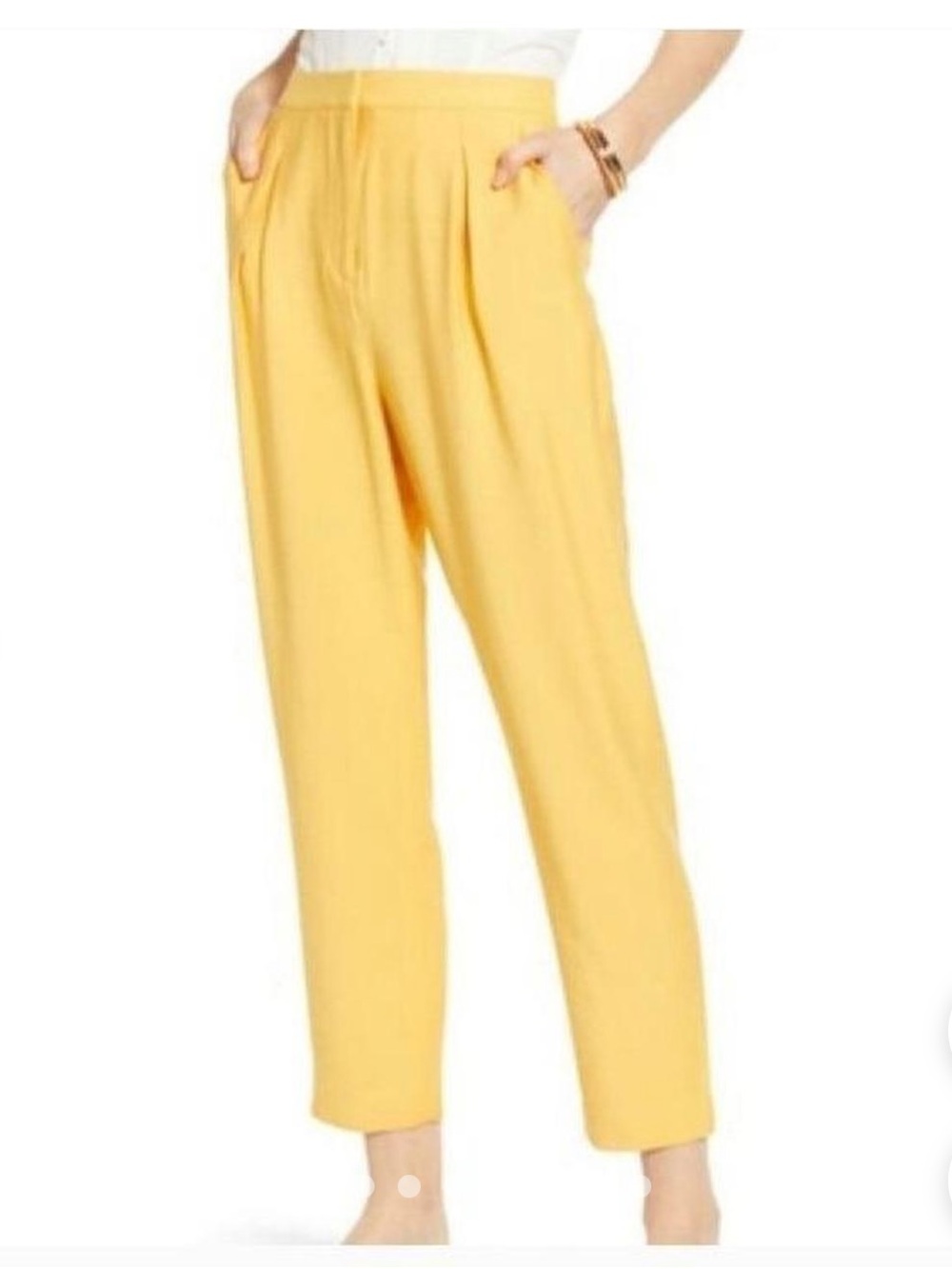 Something Navy Canary Yellow High-Waist Pants